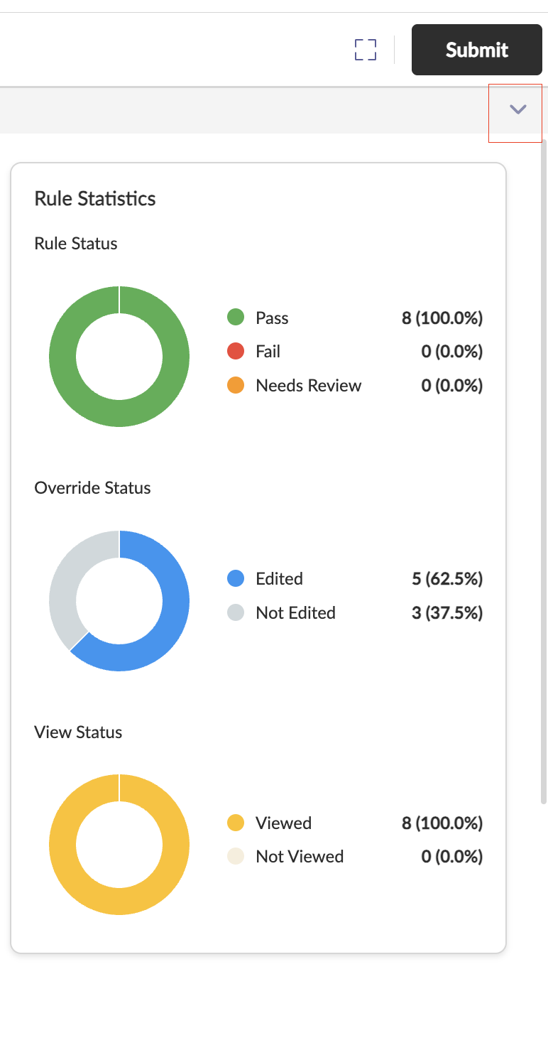 Folio closed tab dropdown.